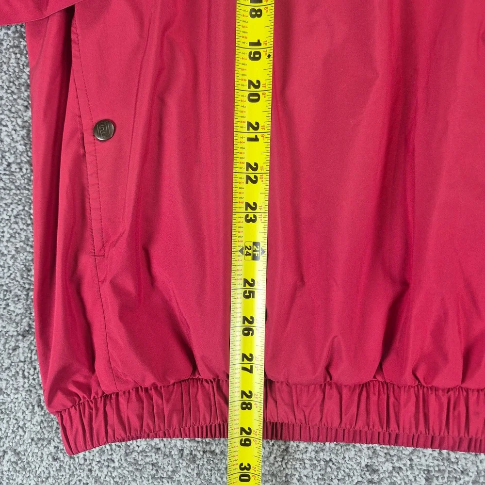 FootJoy DryJoys Wind Jacket Mens Large Red Short‎ Sleeve Golf Windbreaker